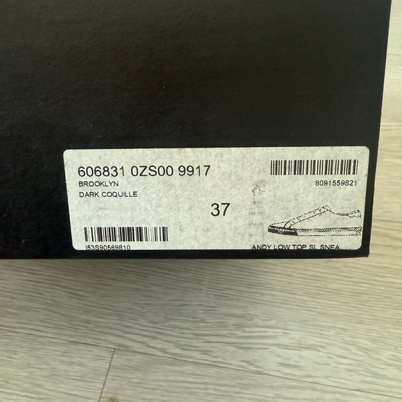 YSL Saint Laurent Sneakers Andy Low Top Brooklyn Dark Coquille Woman’s US 6.5 - Picture 9 of 9